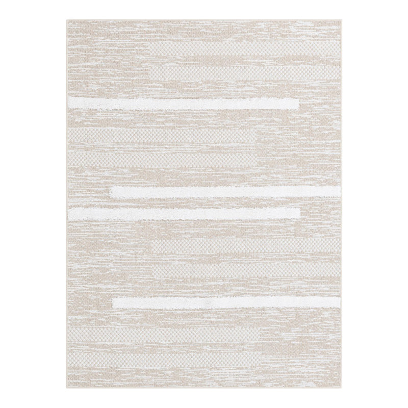 Jesika Performance Cotton Striped Indoor Rug, Rectangle 4'5" x 6'1"