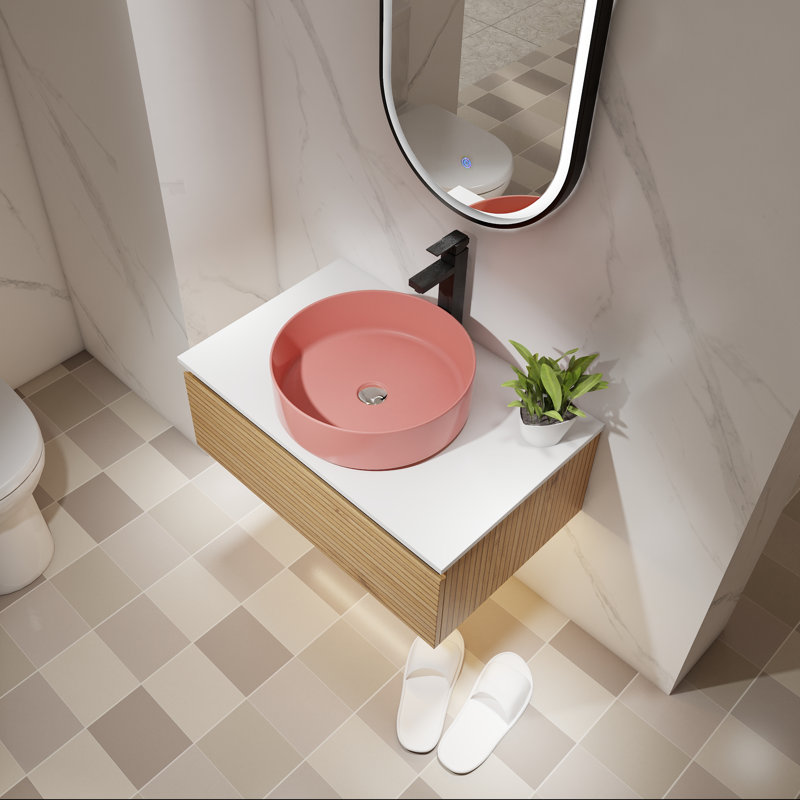 30" Floating Bathroom Vanity with Ceramic Sink & Soft-Close Drawer, 30"