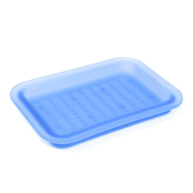 Plat à savon Nhek, Bleu clair satiné