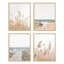 «Pampas Grass Beach Ocean Shore», impression encadrée de 4 pièces-90605192-90605195
