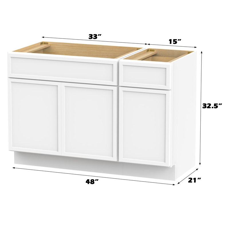 48'' Single Bathroom Vanity Base Only, White
