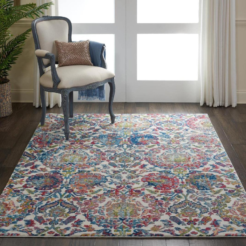 Burnie Oriental Indoor Rug, Rectangle 5'3" x 7'6"