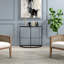 Kyrollos Glass Top Console Table-614679959