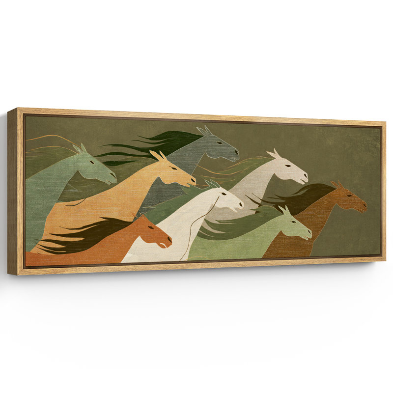 Reproduction d'art moderne sur toile encadrée, H 20 po x l 60 po, Naturel