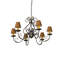 Lustre empire 6 lumières à abat-jour Lincolndale