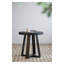 Table basse moderne ronde noire avec base à pieds croisés, 23,5 po de diamètre