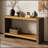Mirod Vintage Industrial Console Table - Classic Minimalist Design with Premium Wood Veneer and Distressed Finish
