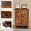 Ensemble de chambre à coucher complète rustique et de ferme 3 pièces Tryston, brun-118138202-118138204
