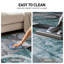 Tapis moderne performance gris, ivoire et bleu à motif abstrait Fanton-2111089913-2145277513
