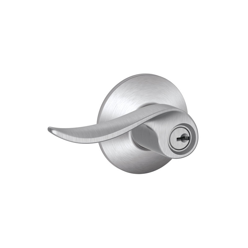 Sacramento Keyed Door Lever, Satin Chrome, Yes, Keyed Alike