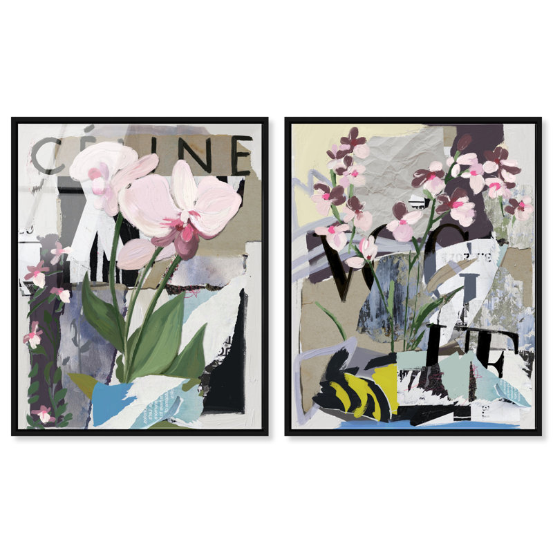 Fine Art Fashion Set, 25"H x 21"W, Black Floater Frame