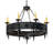 8 - Light Dimmable Wagon Wheel Chandelier