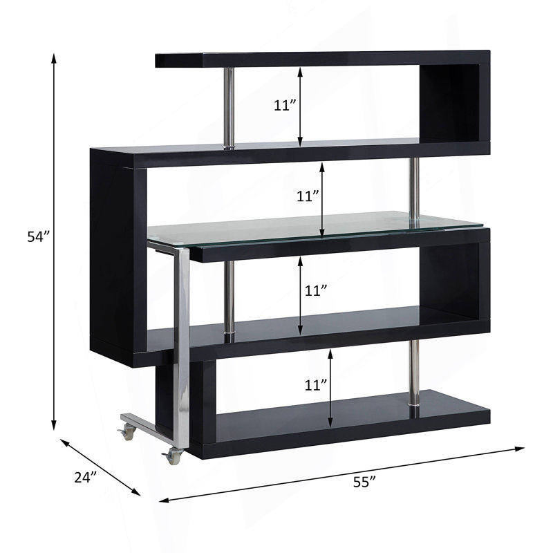 Bureau d'écriture ultrabrillant avec tablette, Transparent/noir