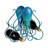 Istanbul Tabletop Wine Bottle Rack in Blue