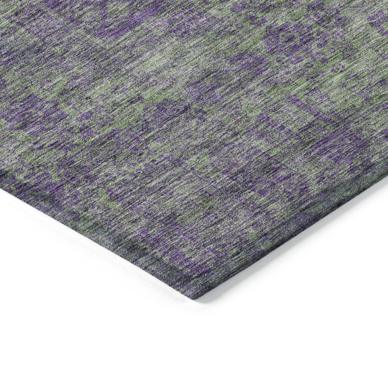 Tapis oriental lavable intérieur / extérieur 5 pi x 8 pi mauve