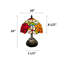 Lampe de table Harumi Tiffany en verre teinté orange rouge à base de libellule DEL l 10 po x P 10 po x H 14 po