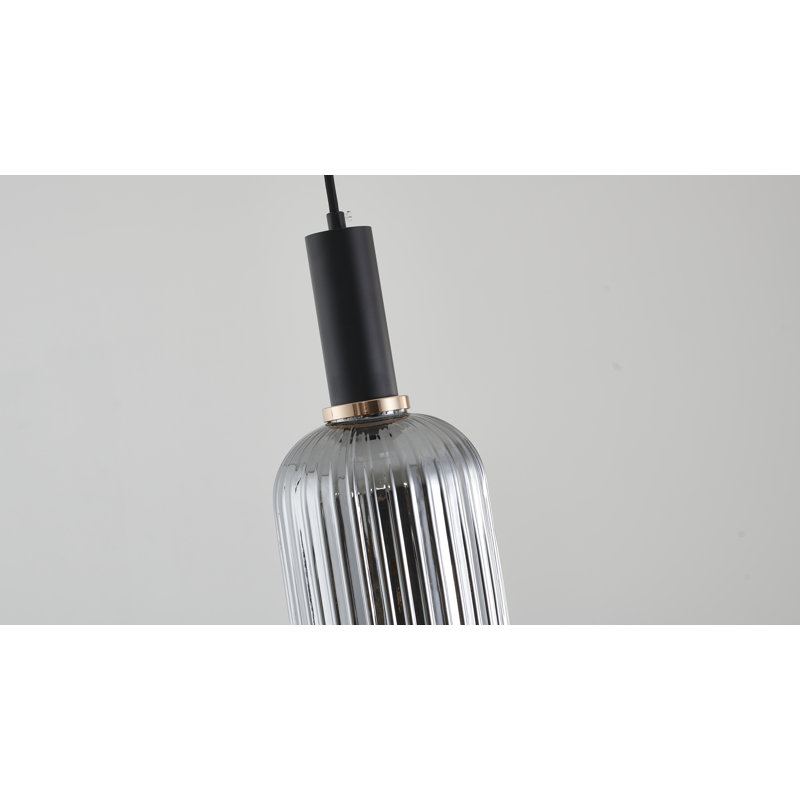 Luminaire suspendu industriel en verre 1 lumière Newbold