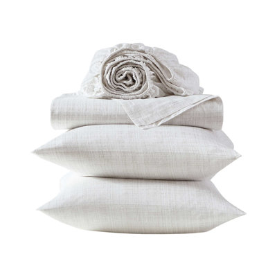 Vera Wang Puckered Texture Cotton Duvet Cover Set