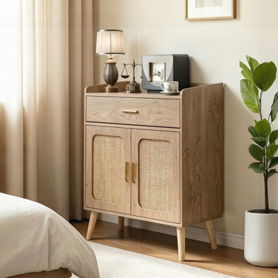 Meuble de rangement de cuisine, buffet de style champêtre, rangement avec 1 tiroir et 2 portes