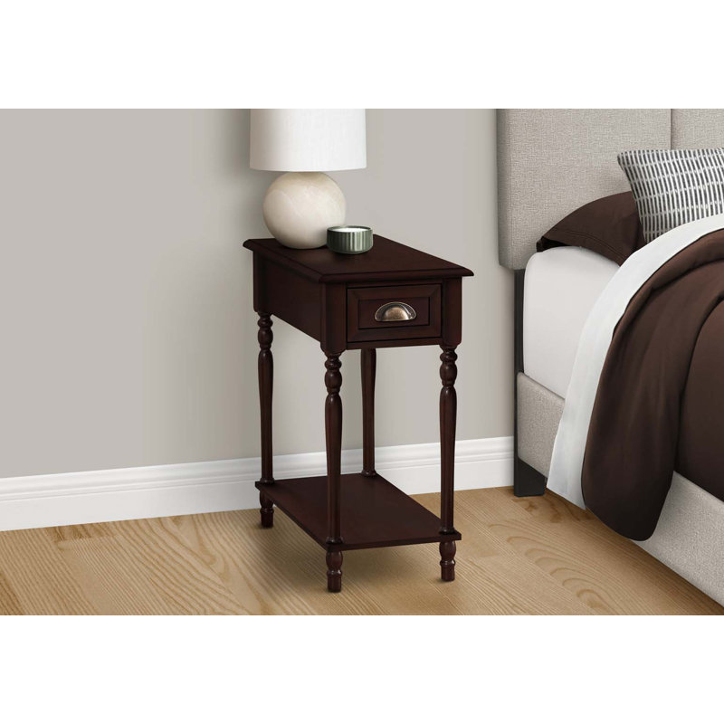 Table de bout avec rangement Deleyza, Espresso