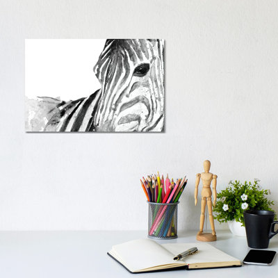 «Zebra Gaze» par Patricia Pinto - Reproduction d'art sur toile encadrée