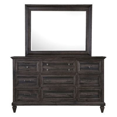 Drawer Dresser With Landscape Mirror