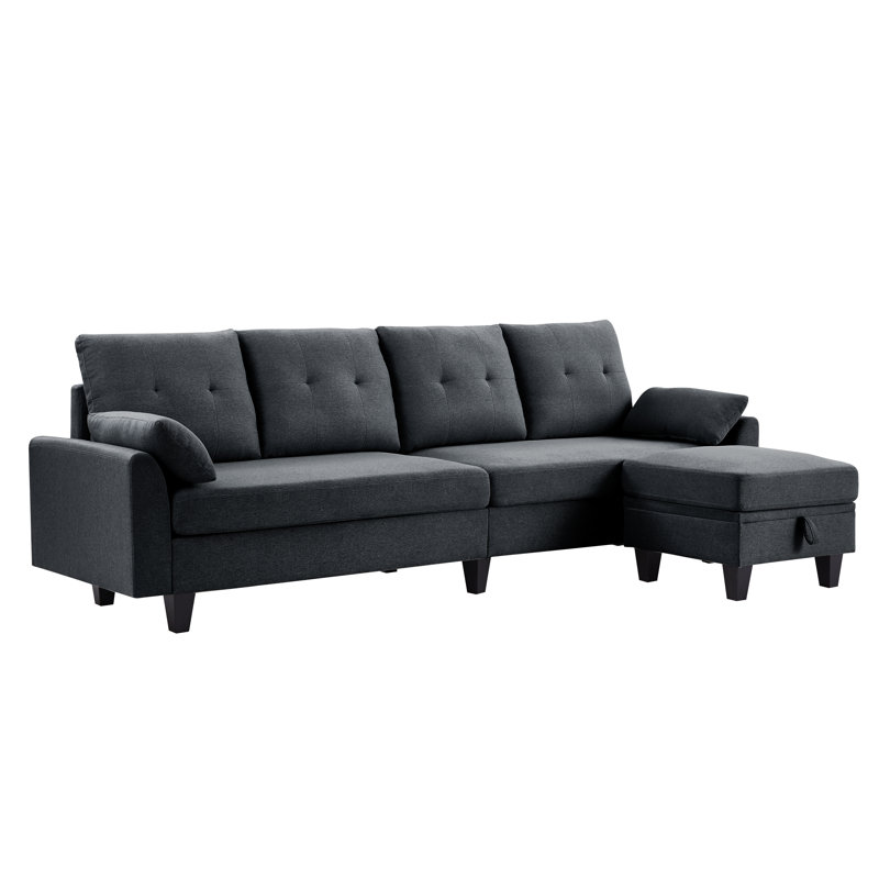Canapé modulaire 2 pièces Mital, Polyester gris
