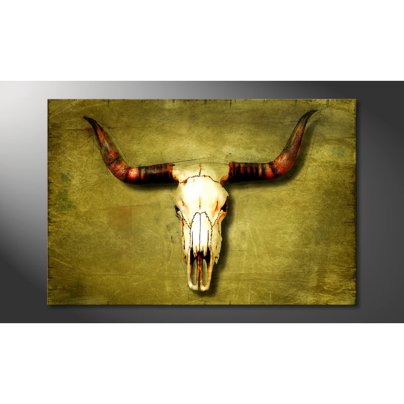 Buffalo Bull - Wrapped Canvas Print, 80cm H x 120cm W, 100% cotton canvas