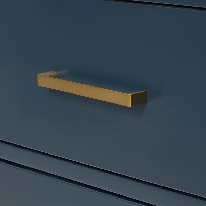 Macolm 72.25'' W Double Vanity, Midnight Blue, Satin Brass, 72"