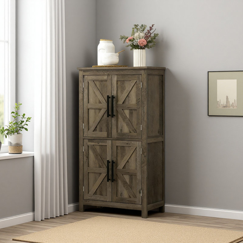 Armoire de maison, armoire de rangement de vestibule, armoire de cuisine, Brun