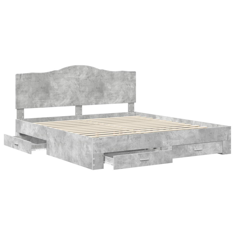 Bed, Concrete Grey, Super King (6')