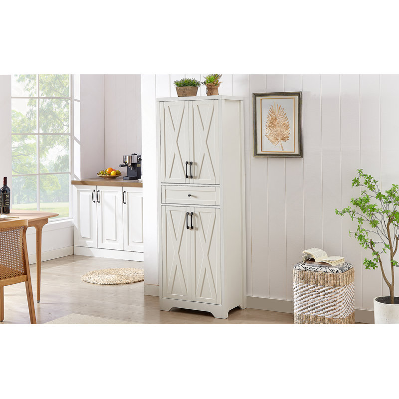 Armoire d'appoint 66 ", blanc, Blanc