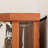 American Classical Design Corner Glass Cabinet With Abundant Exquisite Space And Included For Wine Storage In Home Style Curved Adequate Bar Presentation