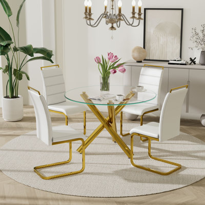 5 - Piece Round Pedestal Dining Set