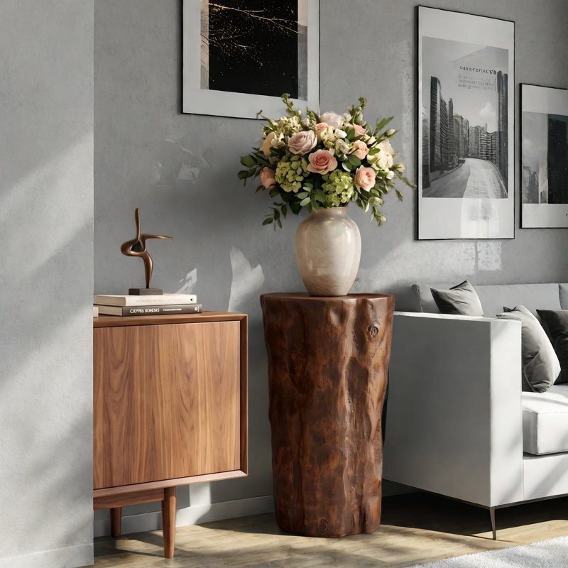 Concrete Top End Table