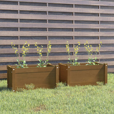 Melora Wood Pot Planter