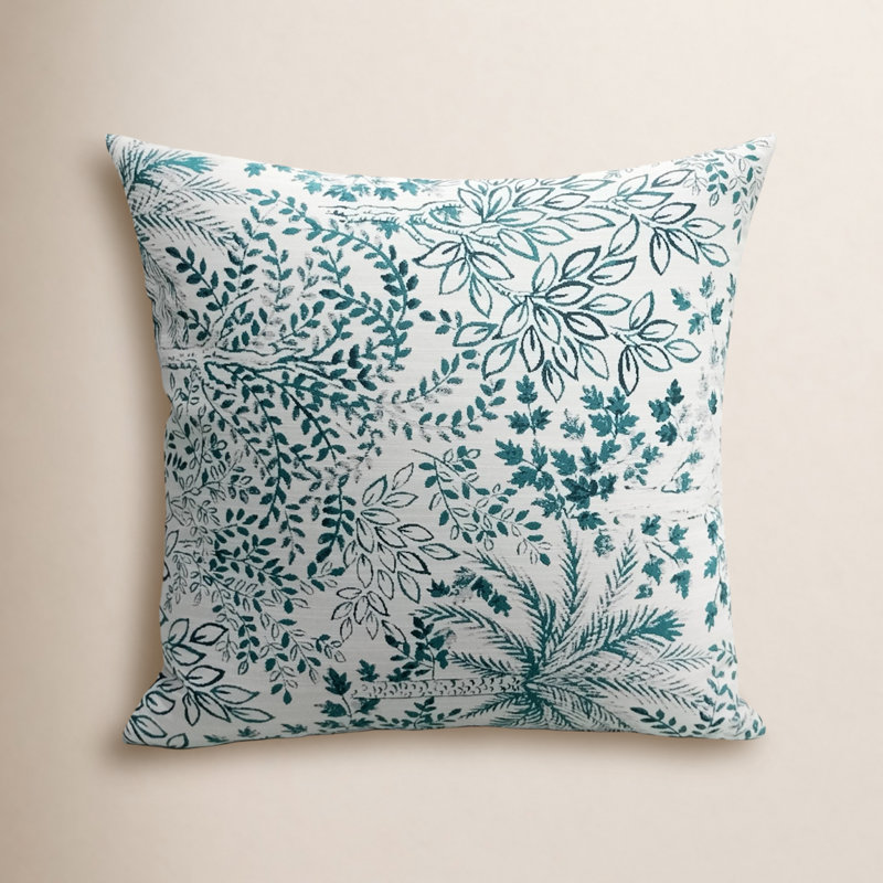 Ottava Liza Pillow Cover & Insert Square in Blue/Green/Teal/White, 20" x 20"