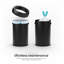Poubelle commerciale Home Zone Living de 60 litres (16 gallons), ronde, à ouverture supérieure, couvercle amovible, en acier inoxydable, noir mat
