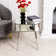 Anchal  Glass Mirrored Side Table with Storage