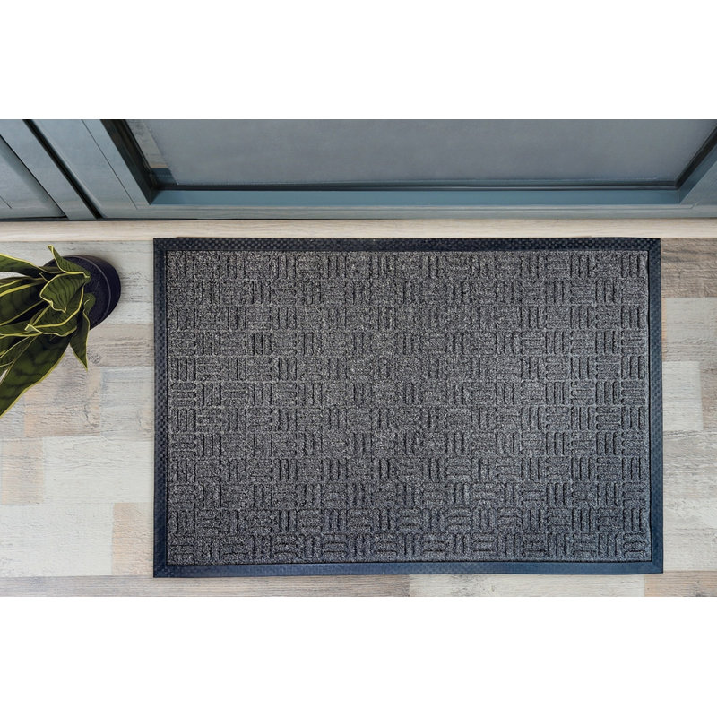 Tapis d'entrée antidérapant Fordville, Noir, 24" W x 36" L