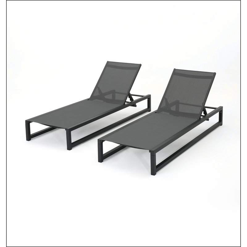 Méridienne VENISE CHAISE, Noir/gris