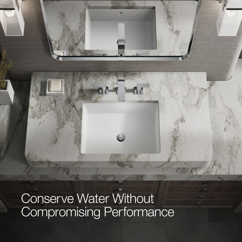 Parallel™Widespread Bathroom Faucet, 3-Hole Two Lever Handle Bathroom Sink Faucet, 1.2 GPM, Polished Chrome, 1.2 GPM