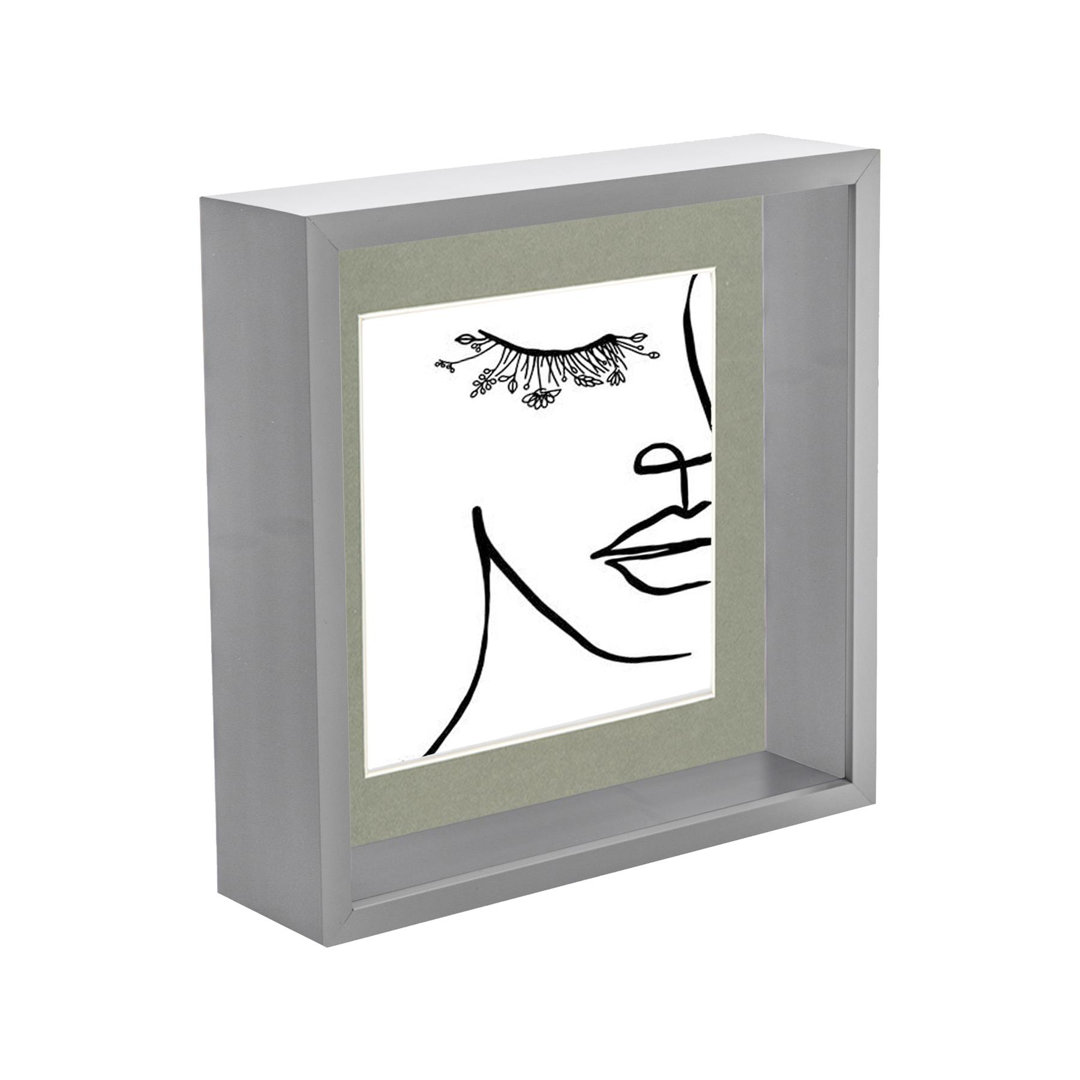Plastic Box Frame in Grey