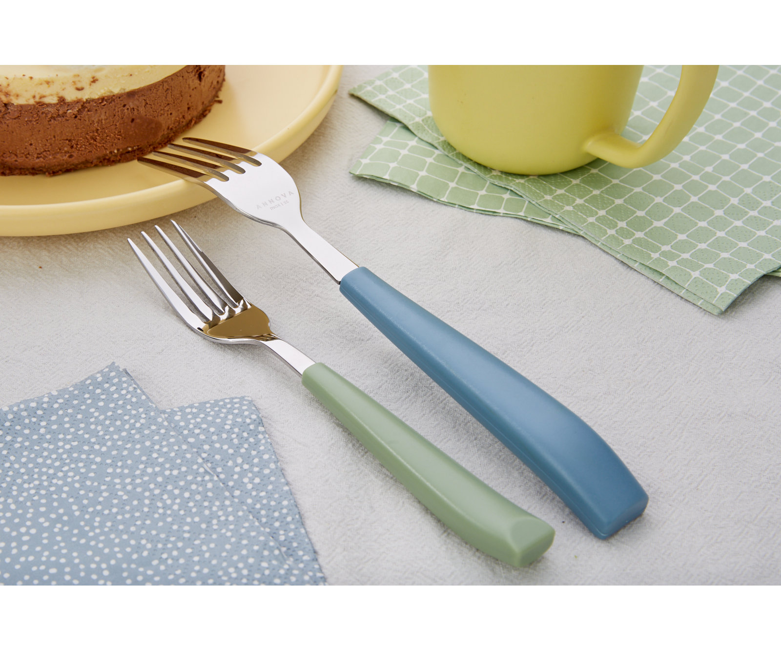 Annova Stainless Steel Flatware - Set of 20, Mixed Morandi