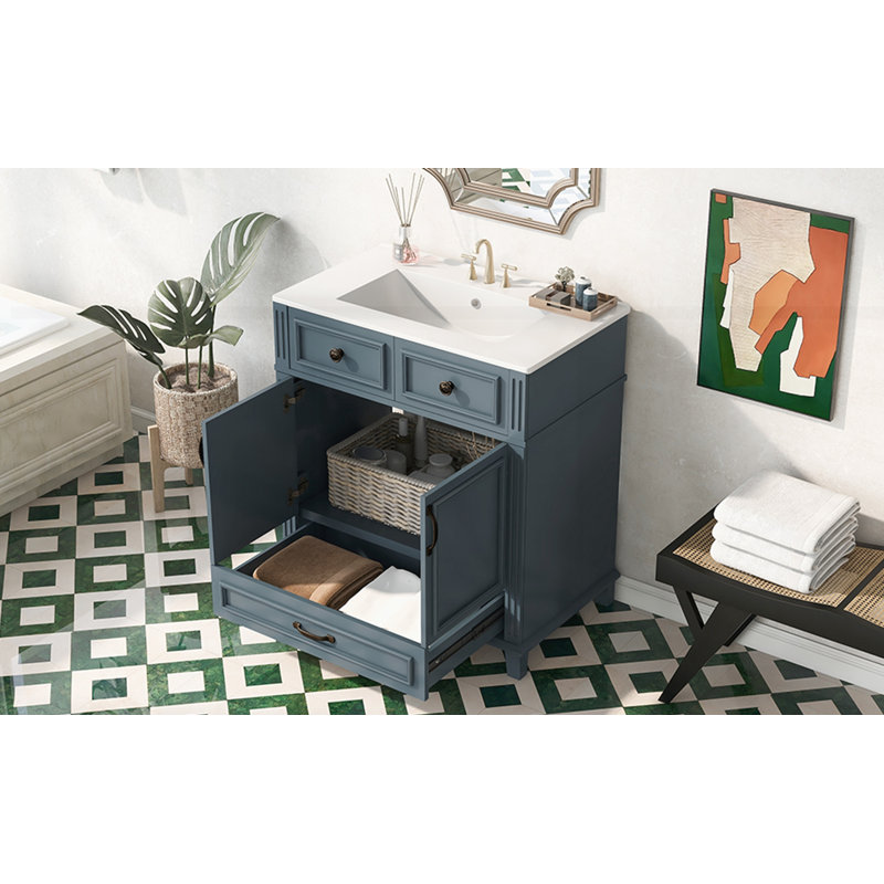Meuble-lavabo 30 po avec lavabo en céramique