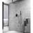 Ceiling Mounted Shower System - Matte Black. 16" Brass Head. Brings Natural Rainfall Satisfaction. Self-Cleaning Nozzle Prevents Water Outlet Clogging. Fits American Standard Pipe. 15.4" Wide, 6.19"-121169631