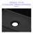 16"x12" Black Ceramic Rectangular Bathroom Sink