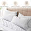 Ensemble de draps à très grande capacité, 6 draps et taies d'oreiller en microfibre ultra-doux, résistant aux plis, facile d'entretien	-1045054830-1045054825
