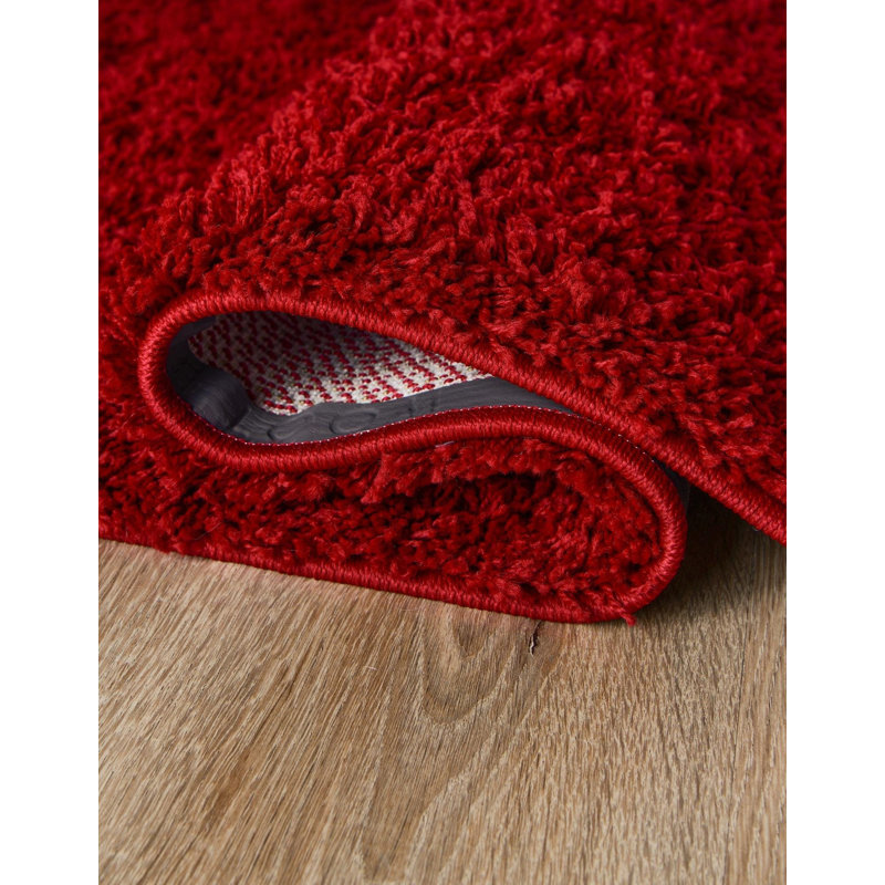 Tapis rouge cerise Angeline, Rond 7 pi 10 po