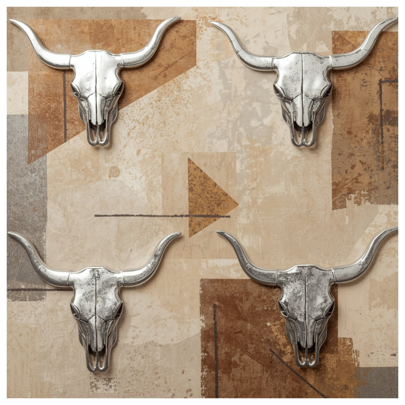 Édredon en métal Bull Skulls, Twin Extra Long